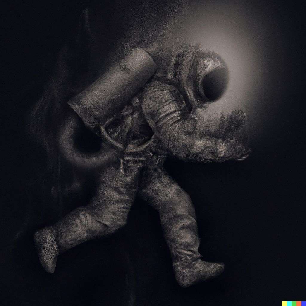 an astronaut, digital art, steampunk